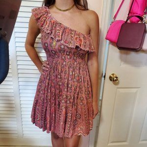 One Shoulder Floral Dress